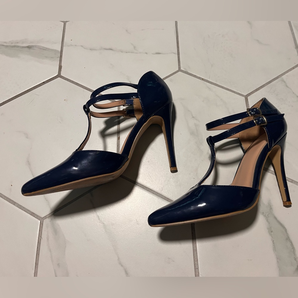 Elegant Navy Blue Stiletto Heels